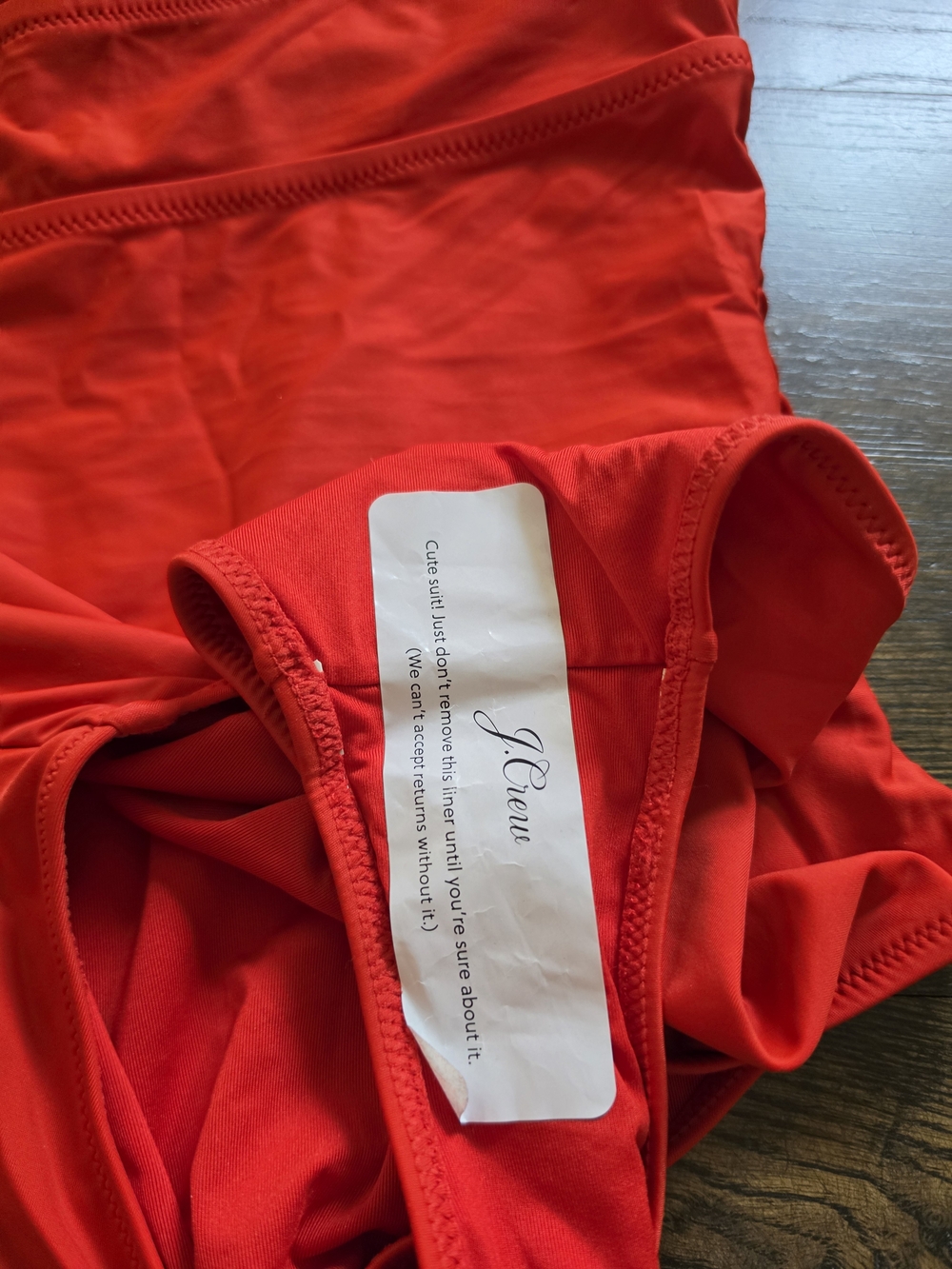 J. CREW Red One-Piece Swimsuit - Picture 3 of 3